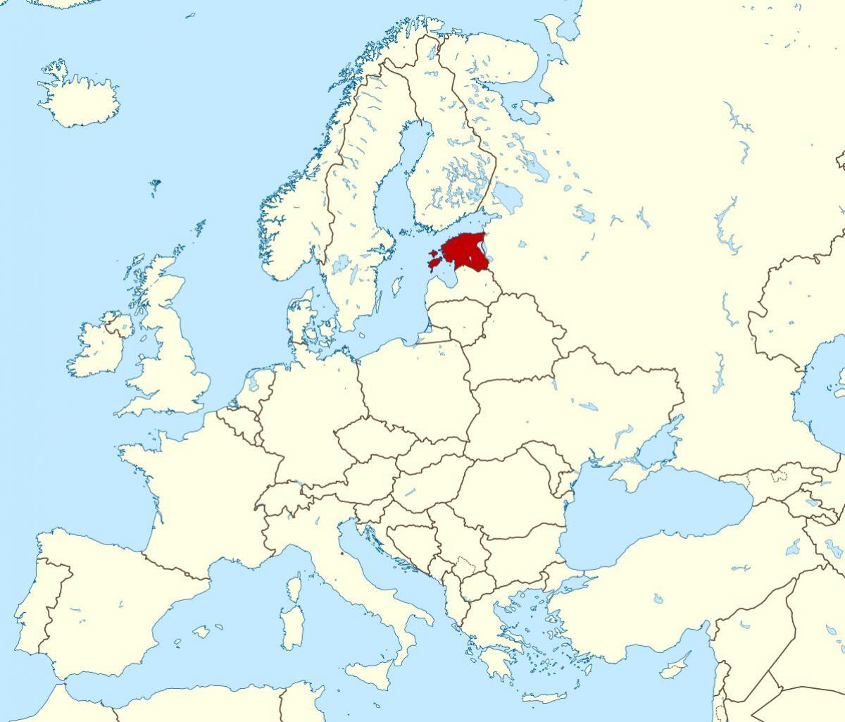 에스토니아에 위치하는 세계 지도