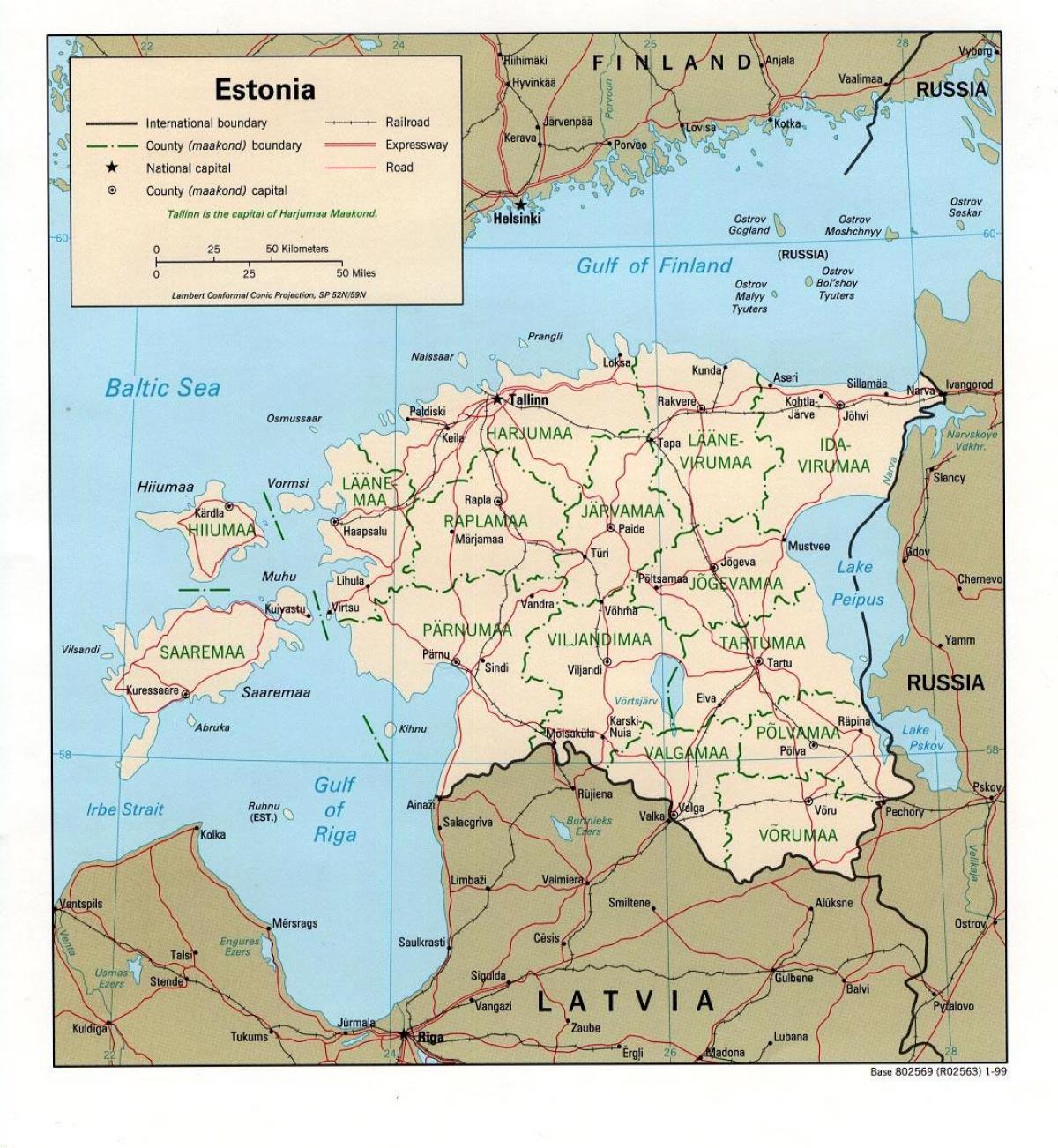 지도 에스토니아의 지도 위치