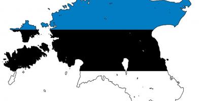 지도 에스토니아의 플래그