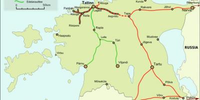 지도 에스토니아의 철도